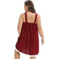 thumbnail image 2 of Women's Nightgown Lace Trim Sleeveless Nightdress Wide Strap Chemise Plus Size XL-4XL, 2 of 7