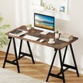 thumbnail image 4 of Costway 48" x 24" Whole Piece Table Top with Safe Rounded Corners for Home Office Desk DIY Rustic Brown, 4 of 9