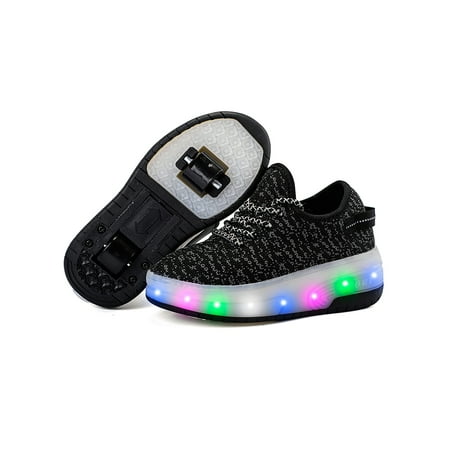 

Audeban Kids Roller Shoes Boy Girl Sneakers with Wheels Sport Sneaker with Led for Children Gift