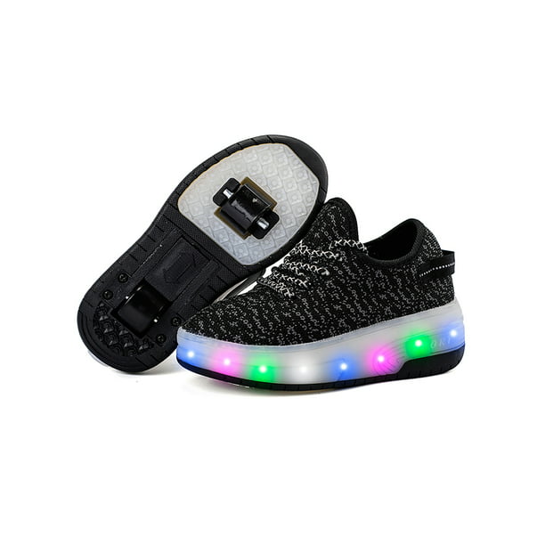 Wazshop Kids LED USB Charging Roller Shoes with Wheel Shoes Light up Roller Shoes Rechargeable Roller Sneakers Girls Boys Children - Walmart.com