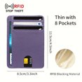 thumbnail image 3 of PEACNNG RFID Blocking Slim Wallet with ID Window  Minimalist Pocket Card Holder for Men & Women, 3 of 7