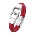 thumbnail image 1 of Qarigey trenzada personalizable que añade un toque personal, pulseras para hombres, brazaletes para mujeres, significativo y memorable Ropa, zapatos y accesorios Miscelánea rojo, 1 of 6