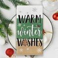 thumbnail image 5 of Hello Winter Kitchen Dish Towels Set of 2, Warm Winter Wishes Wooden House Pine Tree Hand Towels Drying Baking Cooking Cloth, Christmas Holiday Seasonal Farmhouse Home Kitchen Decor 18x26 Inch, 5 of 6