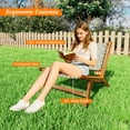 thumbnail image 6 of Costway 2 PCS Patio Teak Wood Chair with Nylon Webbing Seat & Back for Backyard, Porch, 6 of 8