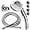 Shower Head with Bracket, variant on High Pressure Shower Head, 3-Settings Handheld Showerhead with ON/Off Full Shutoff Push Button and Switch to Control Flow, Angle-Adjustable Water Saving Body Sprays(Chrome)