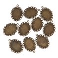 thumbnail image 3 of EeaseMX 10 piezas de bronce antiguo ovalado de metal estampado en blanco, base de colgante, dijes de aleación DIY, soporte inferior, accesorios de joyería, 3 of 7