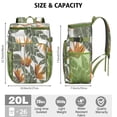 thumbnail image 3 of Hawaiian Floral Insulated Backpack Cooler - 20L, Multiple Pockets for Organized Storage, Lightweight Design, 3 of 6