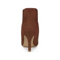 thumbnail image 4 of Unique Bargains Women Pointed Toe Stiletto High Heel Chelsea Booties Camel (Size 6.5), 4 of 8