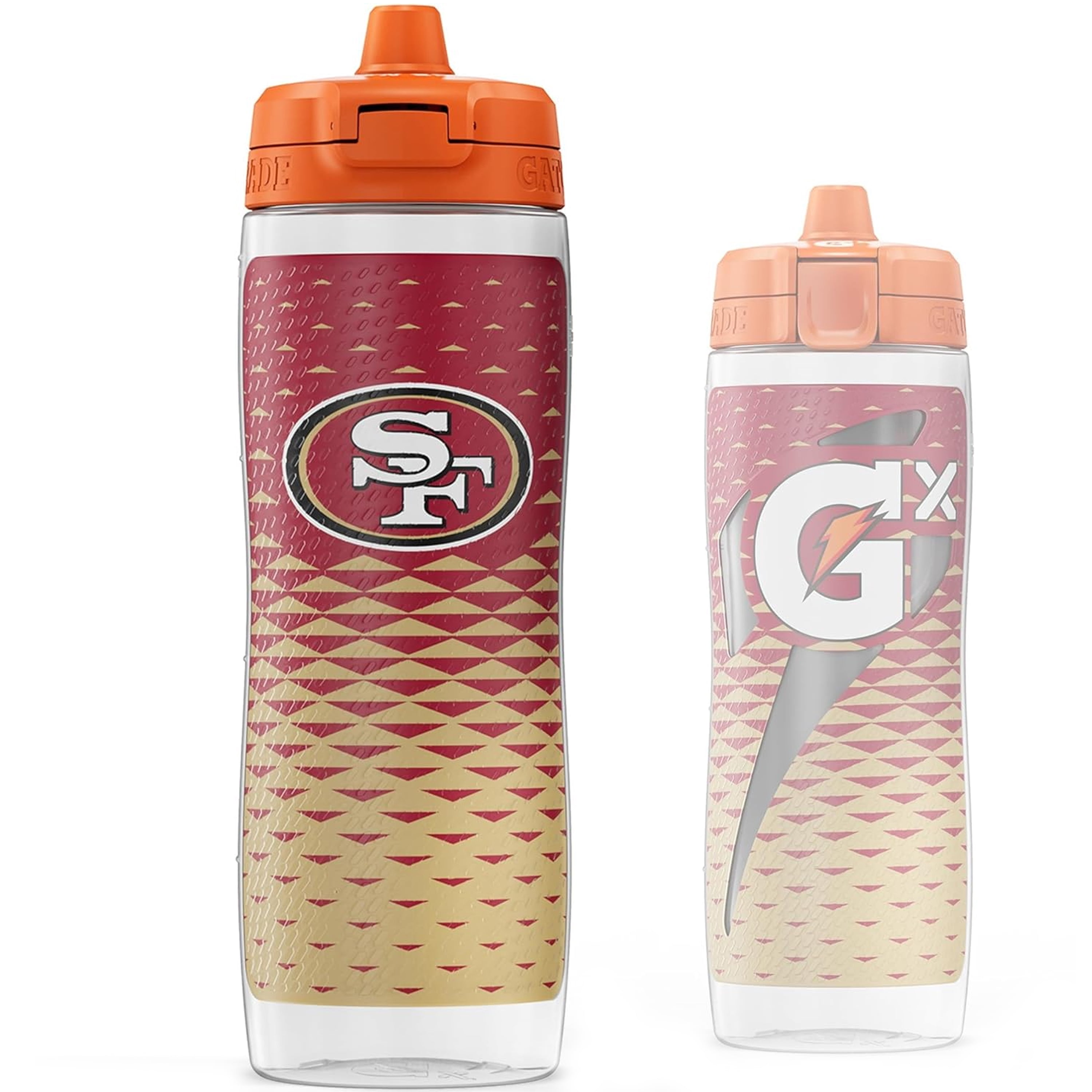 Wilson x Gatorade San Francisco 49ers NFL Fan Kit - Includes Wilson NFL Limited Junior Football and Gatorade Gx San Francisco 49ers Team Squeeze Water Bottle 30 Oz