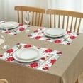 thumbnail image 3 of Pioneer Flower Floral Print Pattern Summer Placemats Table Placemats Set Of 4-Linen Kitchen Washable Placemats Table Mats 12x18 Inch Non-Slip Heat Resistant, 3 of 5