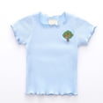 thumbnail image 5 of Tiijoy Toddler Girls Summer Cotton Ribbed T-Shirt Short Sleeve Crew Neck T Shirt, Sizes 1-6, 5 of 8