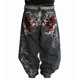 thumbnail image 1 of Pantalones vaqueros unisex estilo hip-hop gótico urbano de talle alto y corte holgado con diseños rasgados y bordados for hombre y mujer, 1 of 4