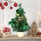 thumbnail image 5 of Adorno navideño retráctil mini de 30 cm | Decoración navideña de escritorio | Árbol de mesa de plástico ensamblado a mano con lazos y adornos navideños | Dorado, rojo, azul y verde, 5 of 6