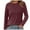 Wine, variant on yueewhu Long Sleeve Shirts for Women Casual Crew Neck Basic Fall Tops Loose Fit Comfy (Black, XL)