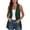 Green, variant on Women's Open Front Sleeveless Shrug Solid Asymmetric Hem Casual Cardigan Vest with Pockets S