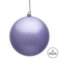 thumbnail image 3 of Adorno colgante Vickerman, bola de caramelo, color lavanda, 10 cm, paquete de 6, 3 of 4
