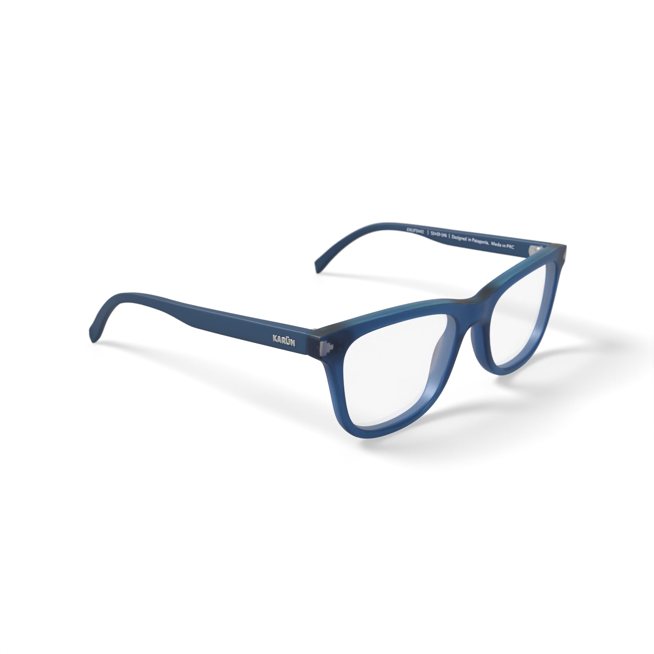 Karun Women's Zorro Square Prescription Eyeglasses with Case, Blue