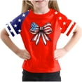 thumbnail image 2 of Amidoa Graphic Girls Short Sleeve Crewneck Cute Casual Summer Tee Red,110, 2 of 4