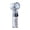 White, variant on Transparent Ice-Cool Handheld Fan, Portable Folding Neck Fan with LED Display, 3 Speeds, 90° Tilt, Lanyard, Black (Black)