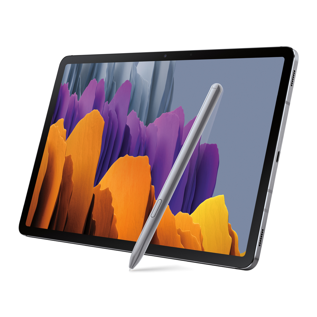 SAMSUNG Galaxy Tab S7 128GB Mystic Silver (Wi-Fi) S Pen Included - SM-T870NZSAXAR - image 2 of 19