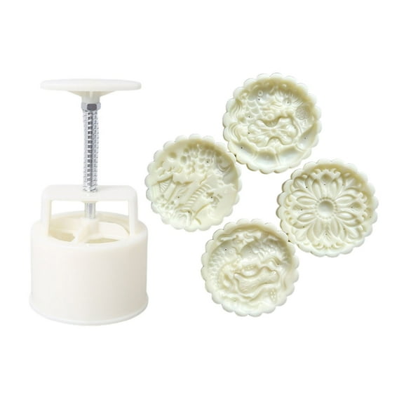 150g/200g Plastic Mooncake Molds Mooncake Mold DIY Baking Accessories Kitchen Tools Flower Shape for Mid-Autumn Festival