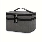 Portable Medicating Organizer Bag Sacs de rangement pour médicaments d'urgence Double couche Trousse de premiers soins pour pilules, vitamines & Fournitures d'urgence, voyage-Amis, compact