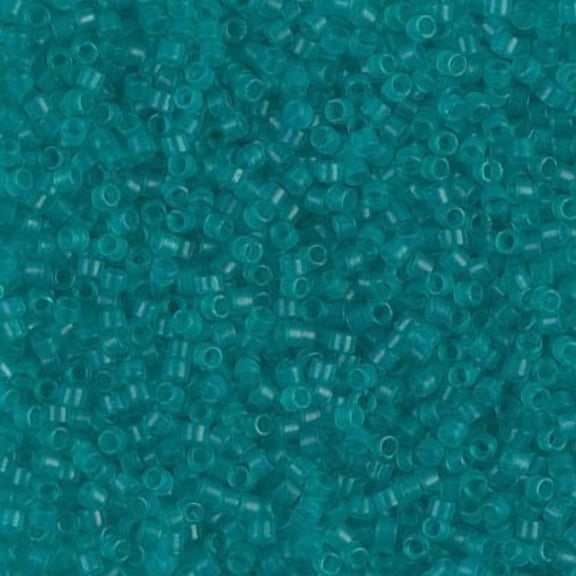 Miyuki Delica Seed Beads DB0786/DB786 11/0 Transparent Teal Semi-Frosted 7.2 Grams