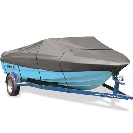 PYLE PCVSPB331 - Armor Shield Trailer Master Boat Cover 14'-16'L Beam Width to 90'' Aluminum Bass Boats, V-Hull & Tri-Hull Runabouts Outboards &