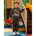 thumbnail image 3 of Lanbubble Toddler Boys 2-Piece Outfit 3D Print Long Sleeve Sweatshirt Hoodie and Jogger Pants Set for Ages 2-6T, Casual Matching Clothes, 3 of 8