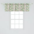 thumbnail image 2 of Ambesonne Botanical Window Valance, Scattered Various Leaves and Flowers Ferns and Herbs Jungle Elements, Curtain Valance for Kitchen Bedroom Decor with Rod Pocket, 54" X 18", White Pale Ruby Green, 2 of 3