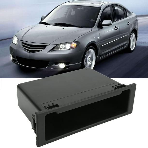 CAR STEREO AUDIO AUDIO RADIO CAJA DE ALMACENAMENTO 1DIN Organizador de Tablero de Tablero Reemplazo Negro para