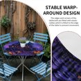 thumbnail image 2 of Halloween Round Tablecloth for 36-44 Inch Tables,Fitted Table Cover with Elastic Edge,Horror Pumpkins Halloween Dark Castle Purple Waterproof Outdoor Table Cloth Protector for Patio Garden Dinner, 2 of 9