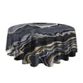 thumbnail image 5 of Marble Black Gold Round Table Cloth,Wrinkle Resistant Table Cover with Polyester,Waterproof Reusable Tableclothes for Easter Birthday Picnic Wedding (Round,60x60inch), 5 of 6