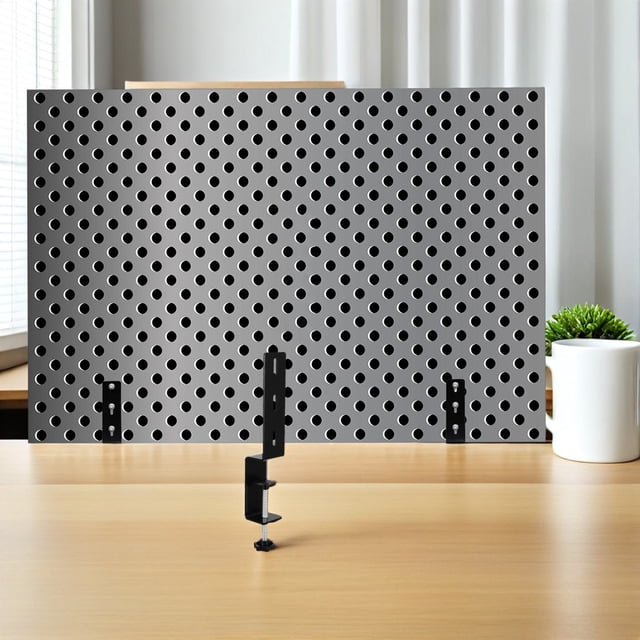 Moluckfu 2Ud Abrazadera Metálica Para Con Montaje En Borde Para Pegboard Negro