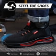 thumbnail image 2 of LAoutun Steel Toe Shoes for Men Lightweight Work Shoes Black Steel Toe Sneakers Safety Footwear, 2 of 6