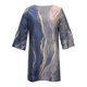 thumbnail image 5 of ICHUANYI Clearance Fashion Women Summer Casual V-Neck Print 3/4 Sleeve Fold Dress(Blue, L) ICHUANYI WER2023081507318, 5 of 9