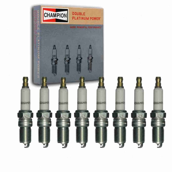 8 pc Champion Double Platinum Spark Plugs compatible with Ford Crown Victoria 4.6L V8 1996-2011