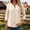 Beige, variant on Xdegoge 3/4 Sleeve Tops for Women Notch Neck Casual Loose Fit Trendy Travel Shirts with Buttons Summer Beach Vacation Tunic Solid Tees