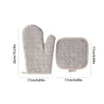 thumbnail image 4 of TTJ Oven Mitts Heat Resistant Oven Mitts Heat Resistant 2 Pieces Oven Mitts and Pot Holders Set Heat Resistants Kitchen Gloves Microwave Safe Thick Cottons Padding Home Baking, 4 of 5