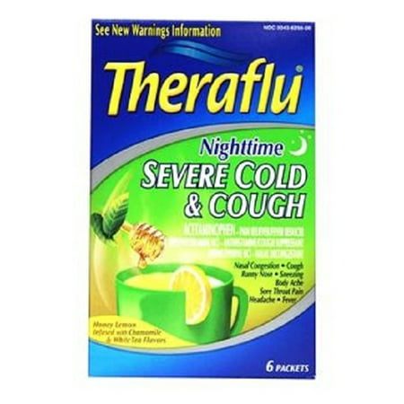 Theraflu Nighttime Severe Cold & Cough with Honey Lemon Infused with Chamomile & White Tea Flavors 6