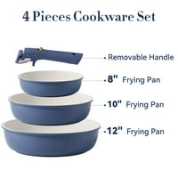 4-Piece Carote Nonstick Pots & Pans Cookware Sets w/ Detachable Handle only .99: eDeal Info