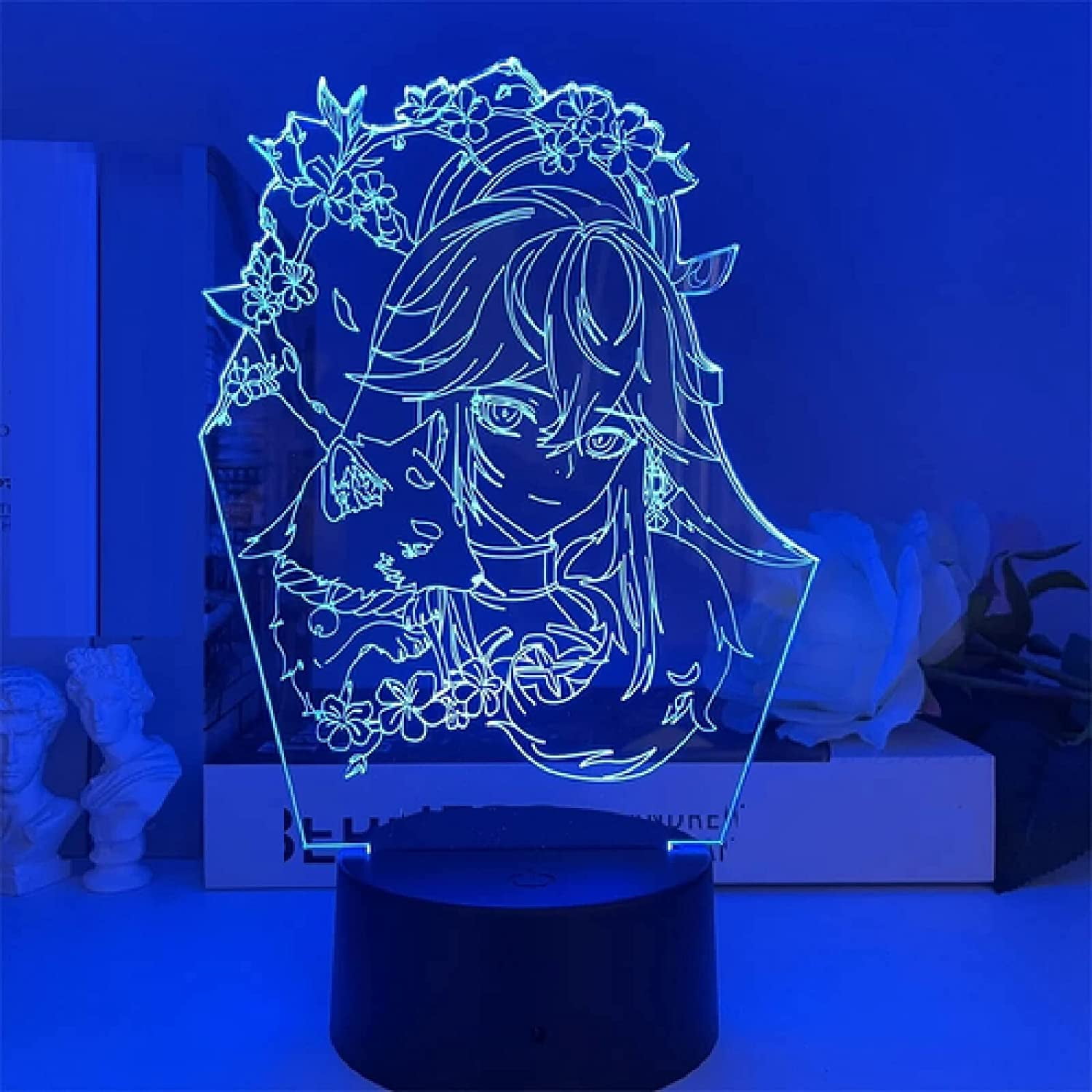 Genshin Impact Wiki Diluc LED 3D Lamp Lllusion Light Desk lamp Japanese  Anime Light ，for Child Bedroom Decor Night Light Birthday Gift Manga Gadget  