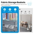 thumbnail image 5 of HOKEEPER 625lbs Heavy Duty Double Clothing Garment Rack with Shelves and Fabric Basket Clothing Racks on Wheels Rolling Clothes Rack for Hanging Clothes, 5 of 8