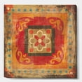 thumbnail image 1 of Moroccan Orange Tiles Collage II - Bohemian Chic Framed Canvas, 1 of 3