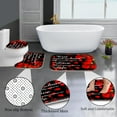 thumbnail image 3 of 4 Pcs Bathroom Shower Curtain Set,Light Butterfly Bathroom Sets with Rugs(Bath Mat,U Shape and Toilet Lid Cover Mat) and 12 Durable Hooks 71x71in, 3 of 6