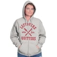 thumbnail image 3 of Left Overs Are for Quitters Unisex Fleece Graphic Zip Up Hoodie Brisco Brands 2X, 3 of 5