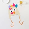 thumbnail image 4 of Sombrero de pavo perfecl para niños tejido de invierno cálido color beige, 4 of 7