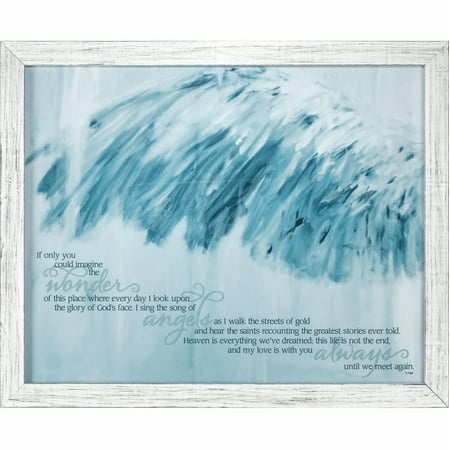 Blue Angel Print by JC Pino With Inspirational Poem By Rachel Fogle Wall Art; 22
