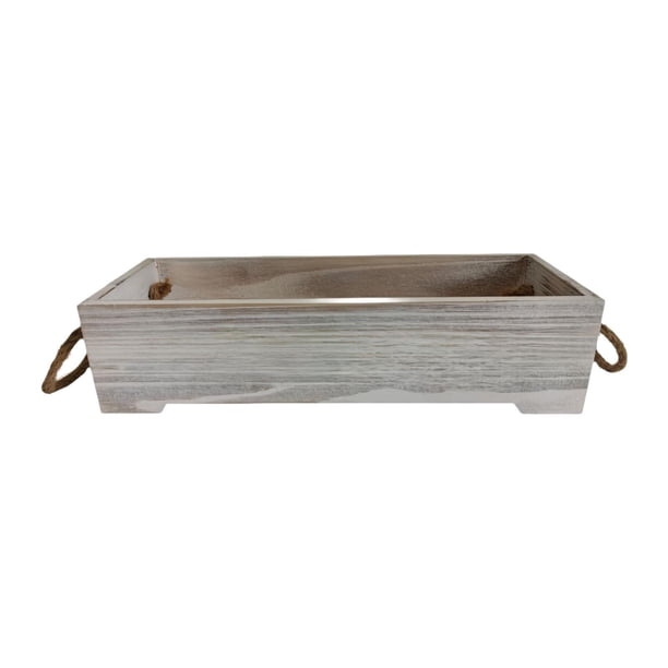 Organizador de Escritorio, Soporte para Control Remoto de Madera con Asa, Bandeja Organizadora Portátil para Escritorio, Bandeja de Almacenamiento Par
