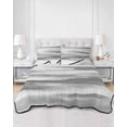 thumbnail image 3 of Quilts King Size, Grey White Ombre Soft Comforter Bedding Set for Bed, Abstract Art Oil Painting Modern Lightweight Quilted Bedspread with Pillow Cover(2 Pieces) for All Season, 96x106 Inch, 3 of 6